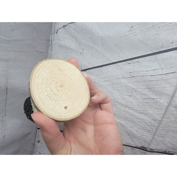 Wood Slice Handmade Rustic Snowman Hat Shelf Sitter Countrycore Farmhouse New - Picture 5 of 6